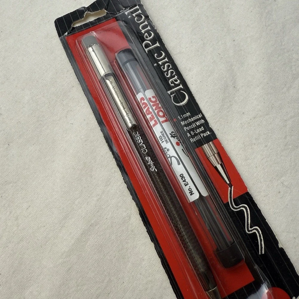 Sealed VTG 1991 Scripto Long Lead Classic Pencil Clear Mechanical B319 1.1mm USA